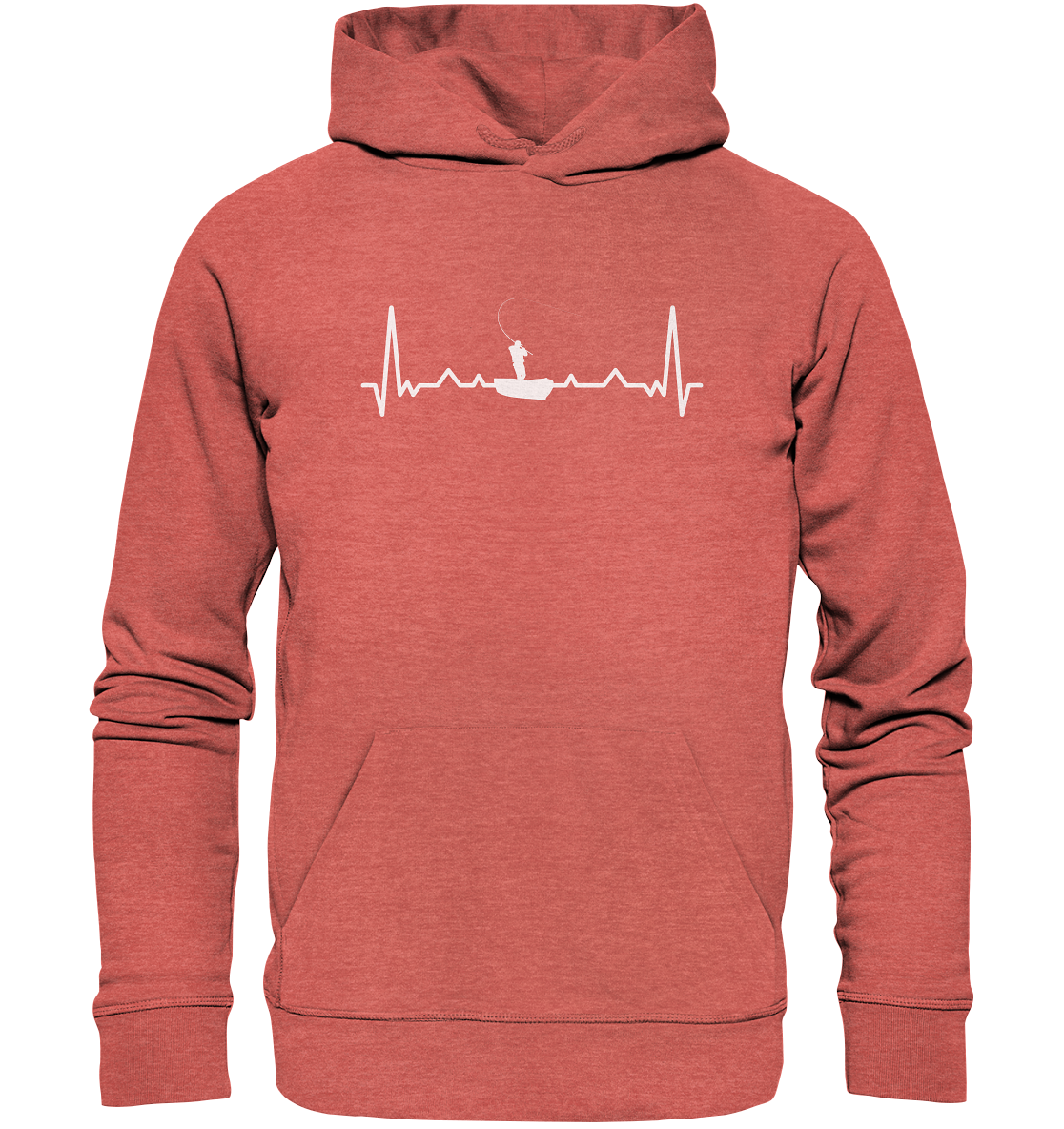 Herzschlag Angeln - Premium Bio Hoodie