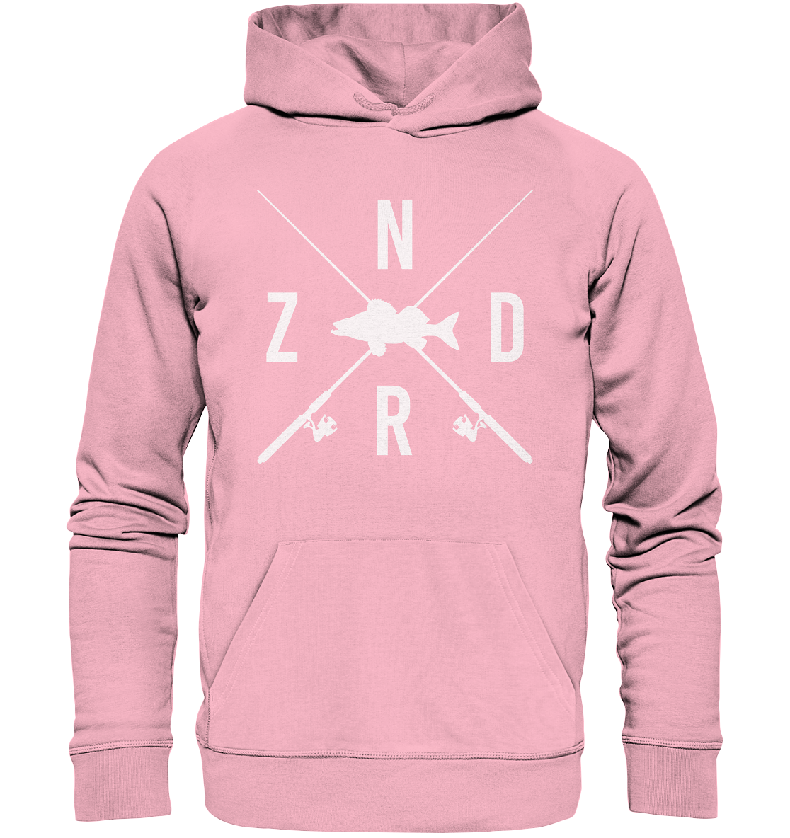 Zander gekreuzte Ruten - Premium Bio Hoodie