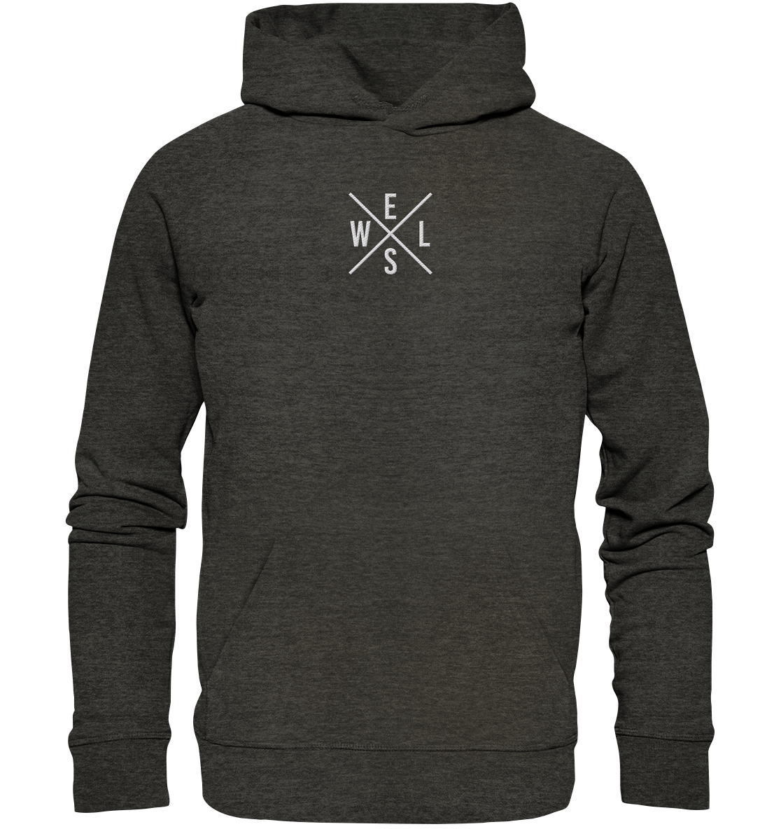 Wels gekreuzt WELS - Premium Bio Hoodie (Stick)