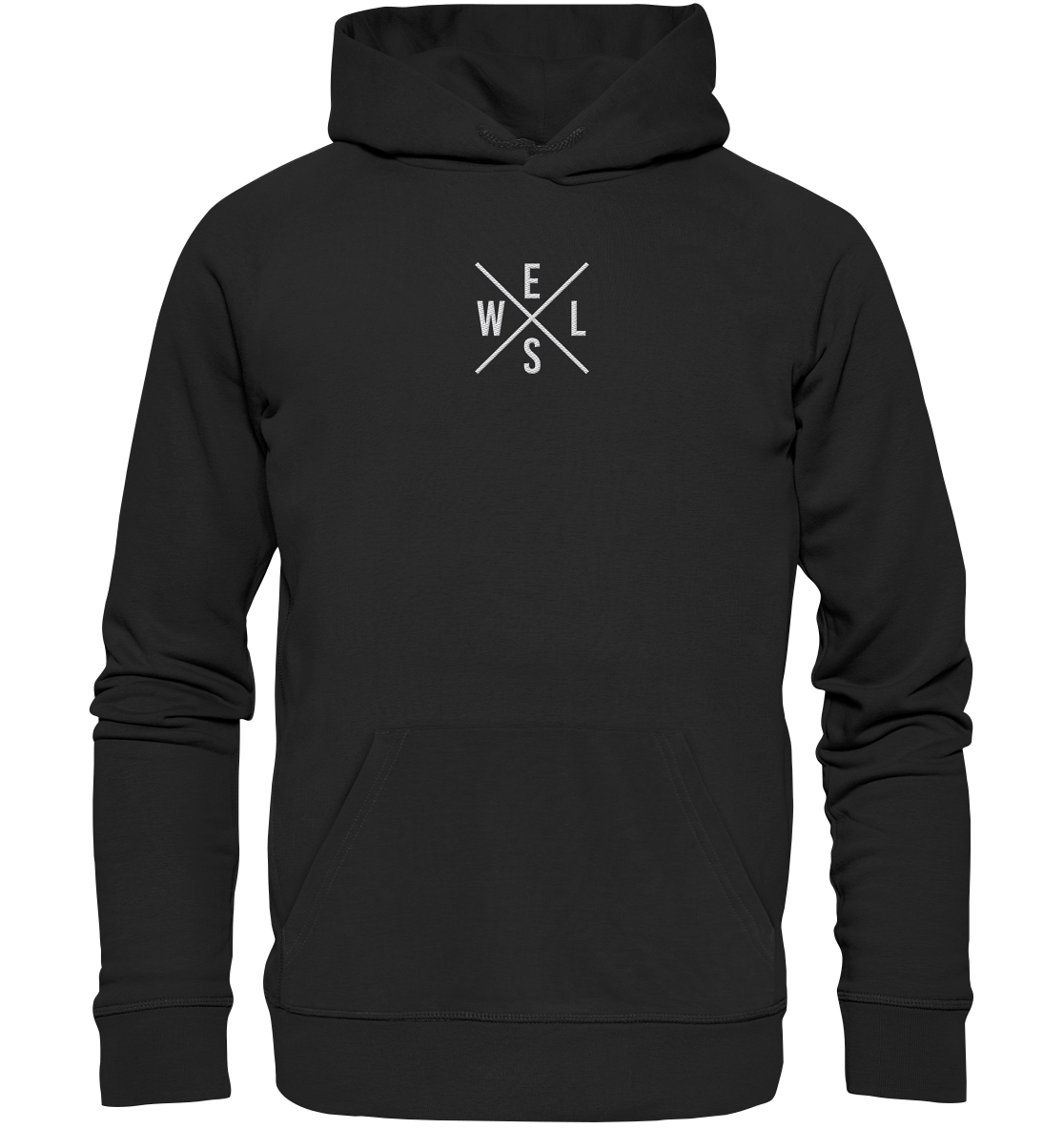 Wels gekreuzt WELS - Premium Bio Hoodie (Stick)