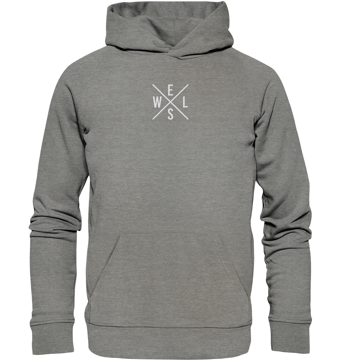 Wels gekreuzt WELS - Premium Bio Hoodie (Stick)