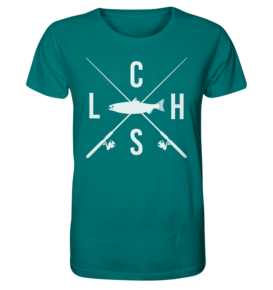Lachs gekreuzte Ruten - Männer Bio T-Shirt