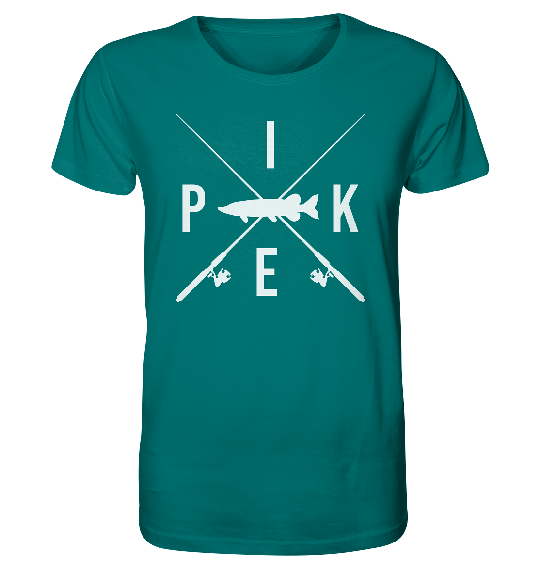 Pike gekreuzte Ruten - Männer Bio T-Shirt