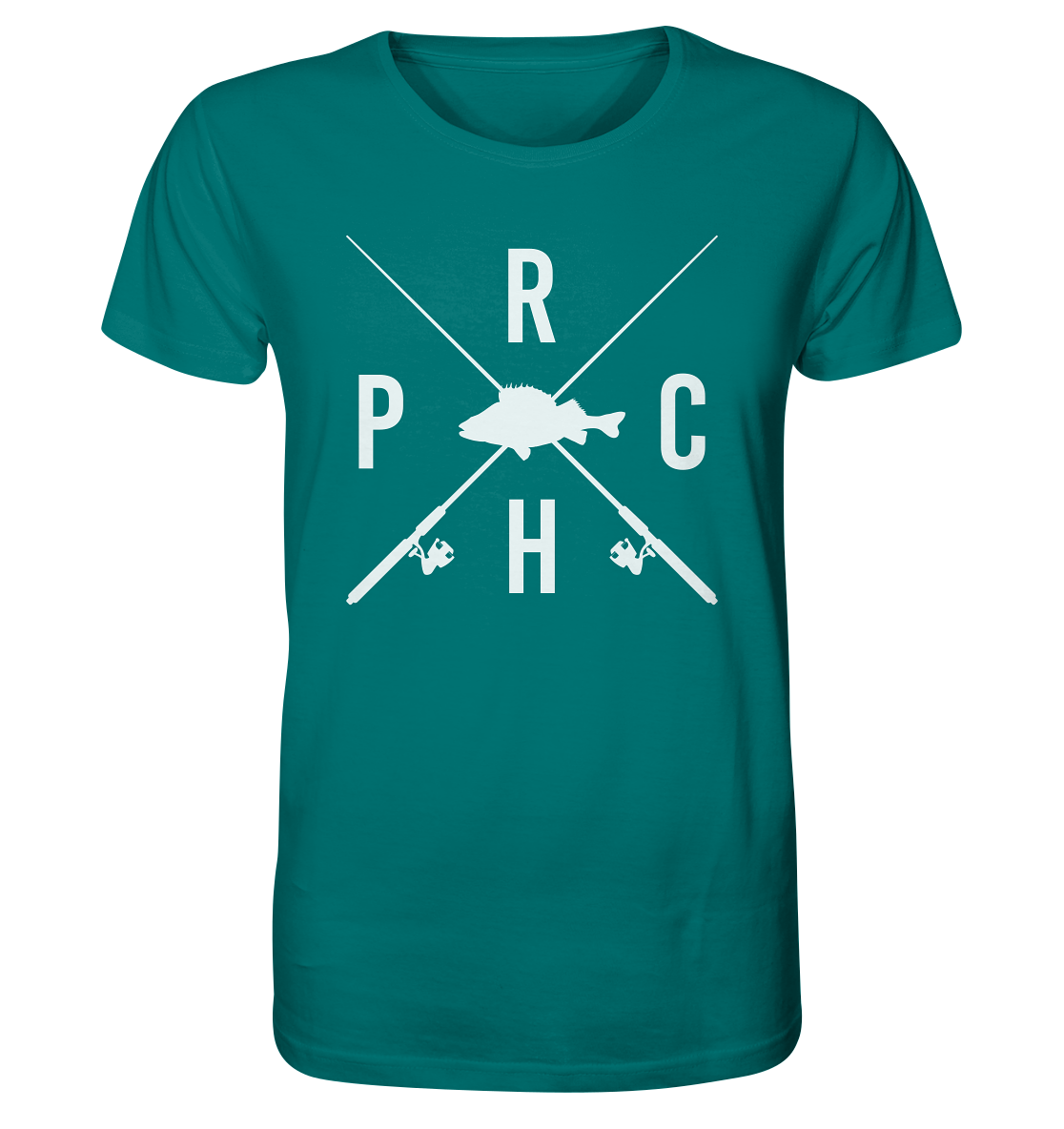 Perch gekreuzte Ruten - Männer Bio T-Shirt