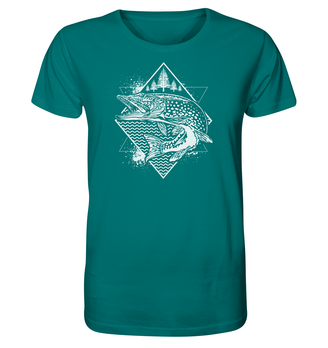 Hecht geometrisch - Männer Bio T-Shirt