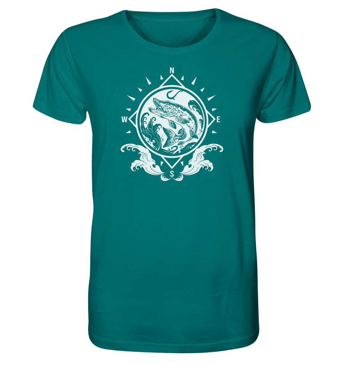 Hecht Himmelsrichtungen - Männer Bio T-Shirt