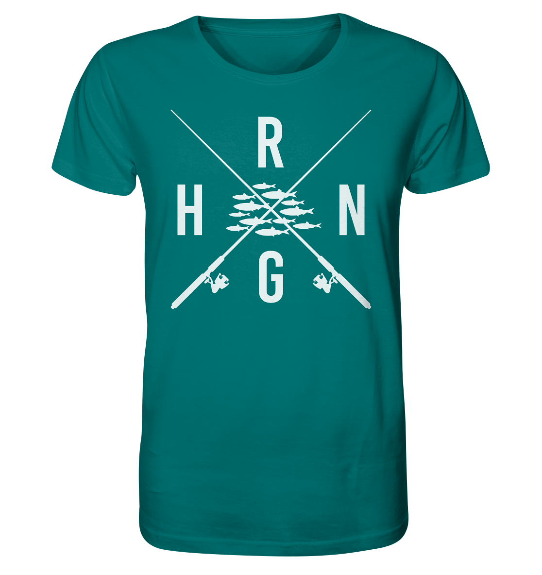 Hering Schwarm gekreuzte Ruten - Männer Bio T-Shirt