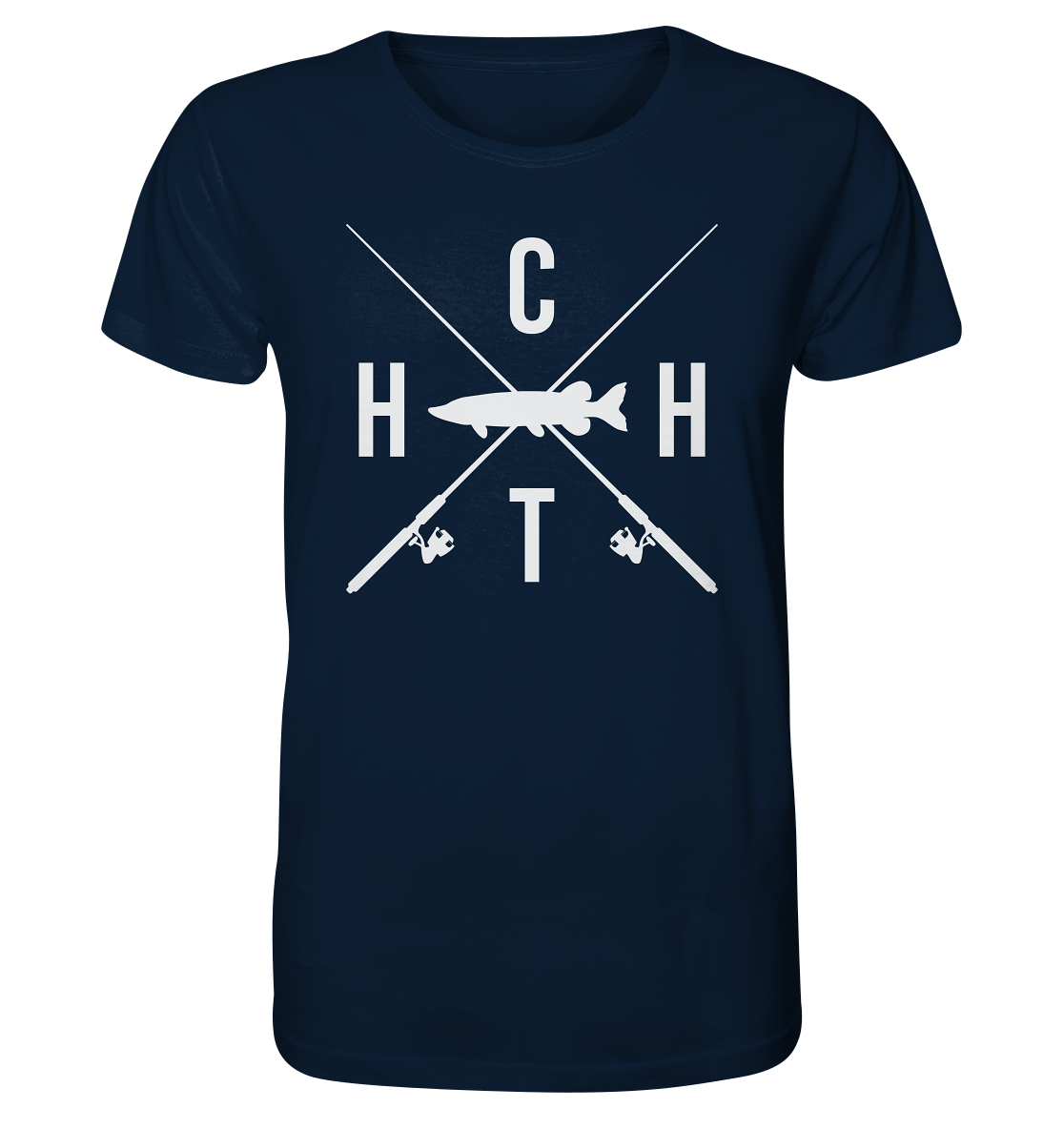 Hecht gekreuzte Ruten  - Männer Bio T-Shirt