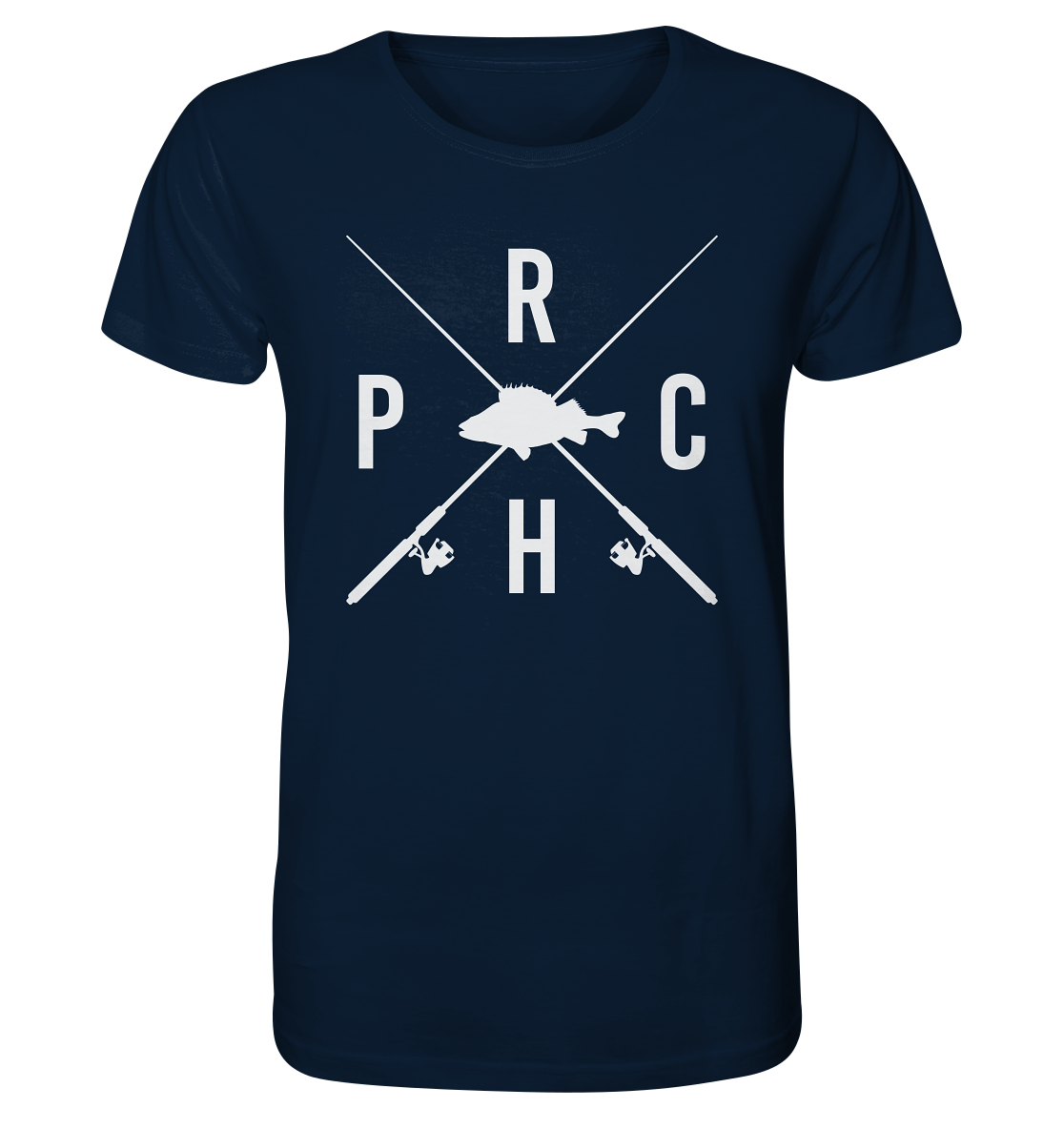 Perch gekreuzte Ruten - Männer Bio T-Shirt