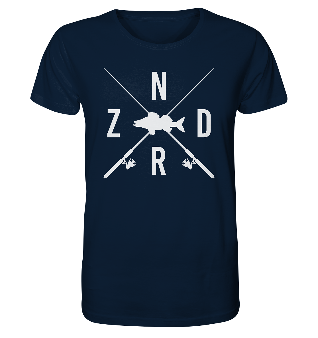 Zander gekreuzte Ruten - Männer Bio T-Shirt