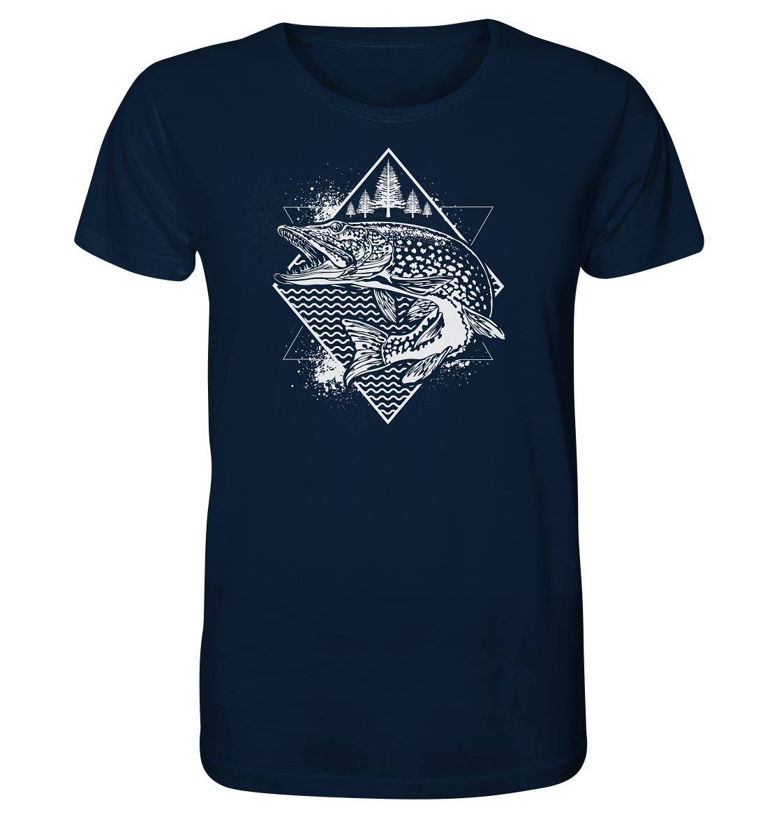 Hecht geometrisch - Männer Bio T-Shirt