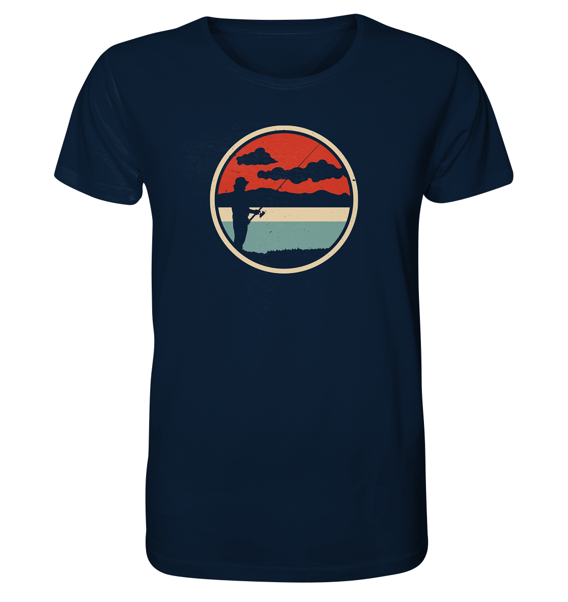 Angeln am Abend - Männer Bio T-Shirt