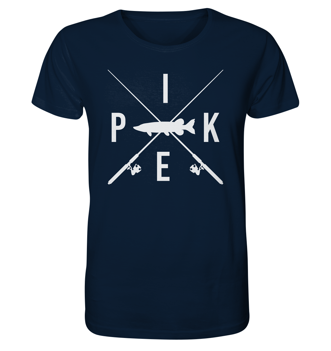 Pike gekreuzte Ruten - Männer Bio T-Shirt