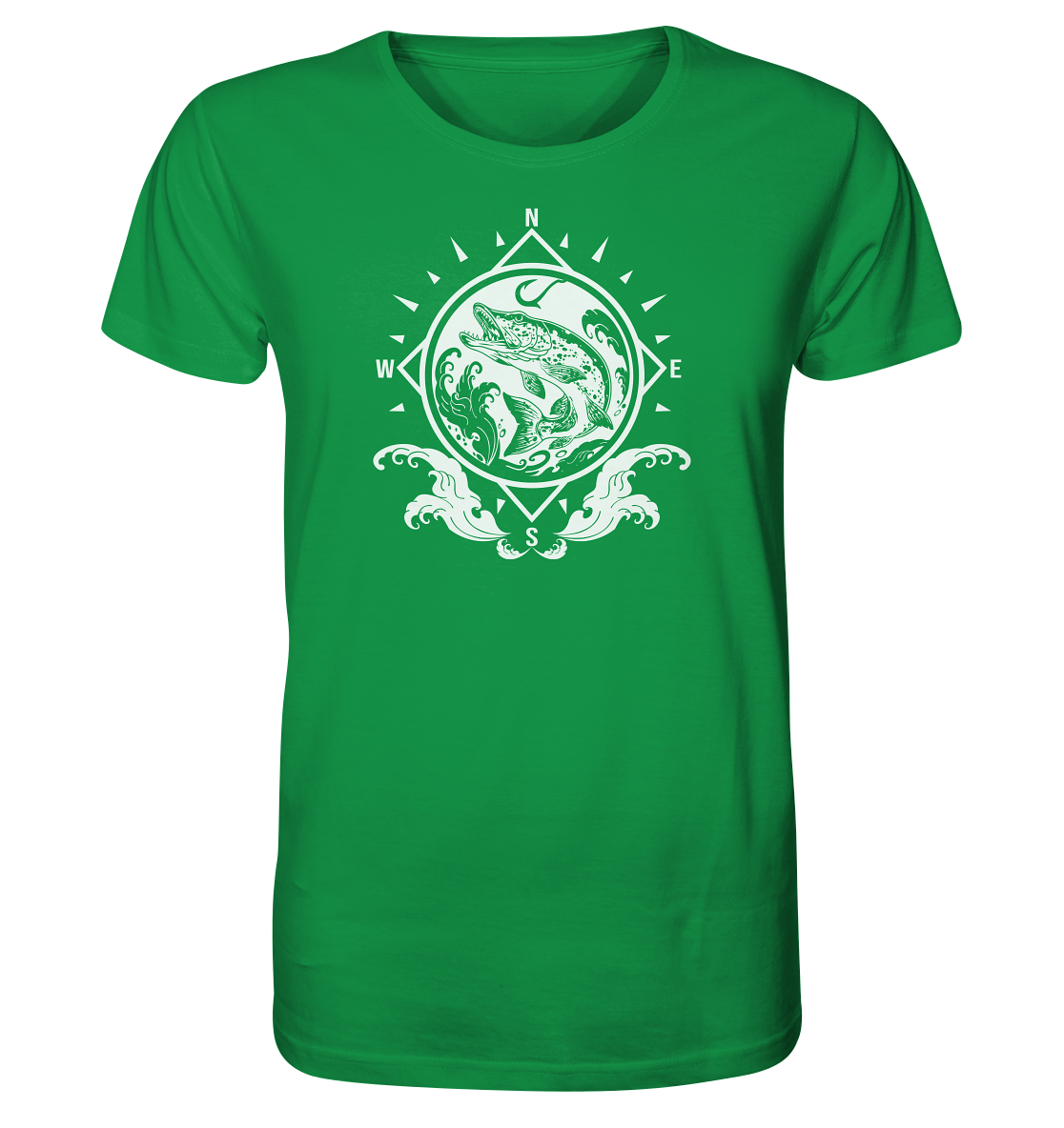 Hecht Himmelsrichtungen - Männer Bio T-Shirt