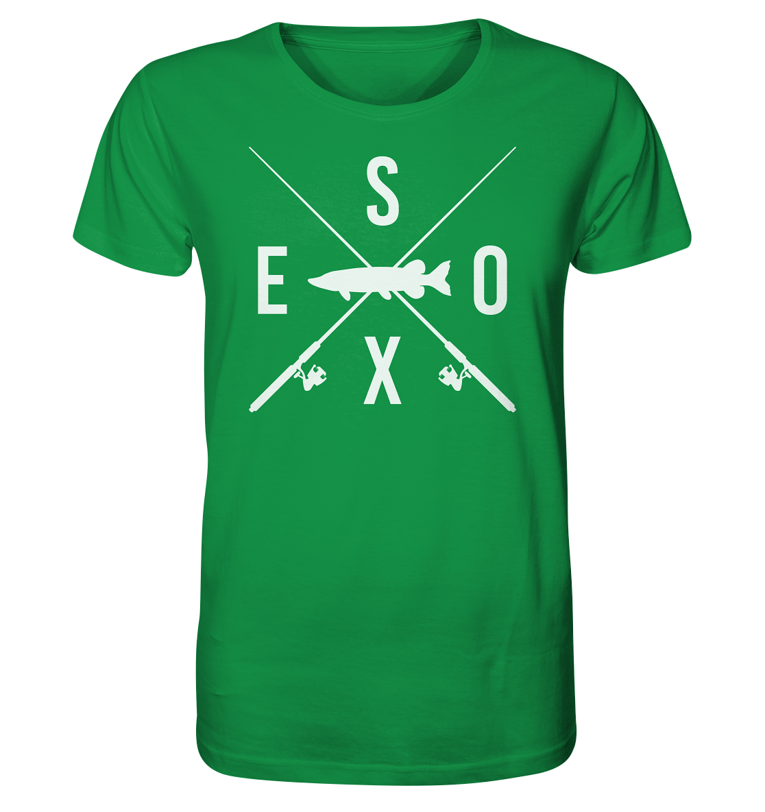 Esox gekreuzte Ruten - Männer Bio T-Shirt