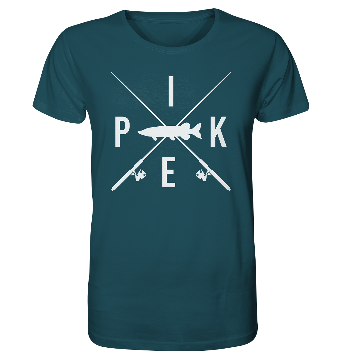 Pike gekreuzte Ruten - Männer Bio T-Shirt