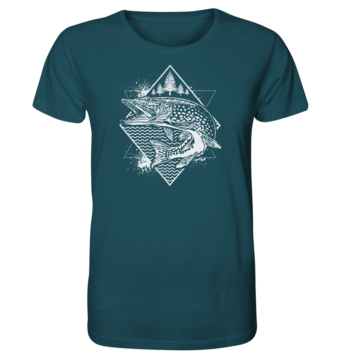 Hecht geometrisch - Männer Bio T-Shirt