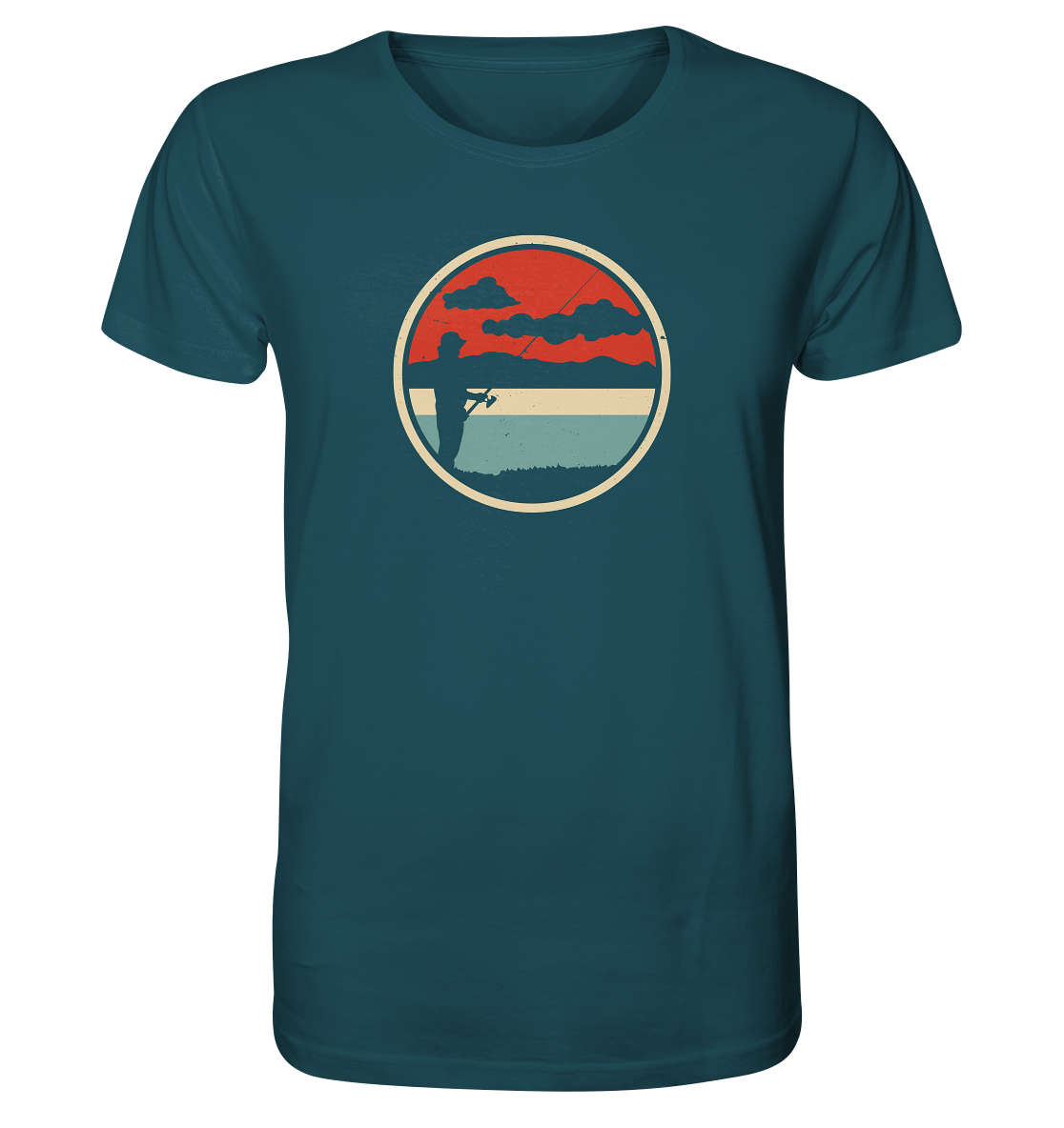 Angeln am Abend - Männer Bio T-Shirt