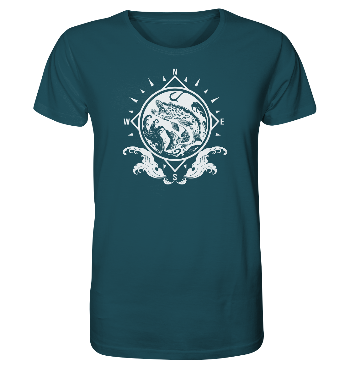 Hecht Himmelsrichtungen - Männer Bio T-Shirt