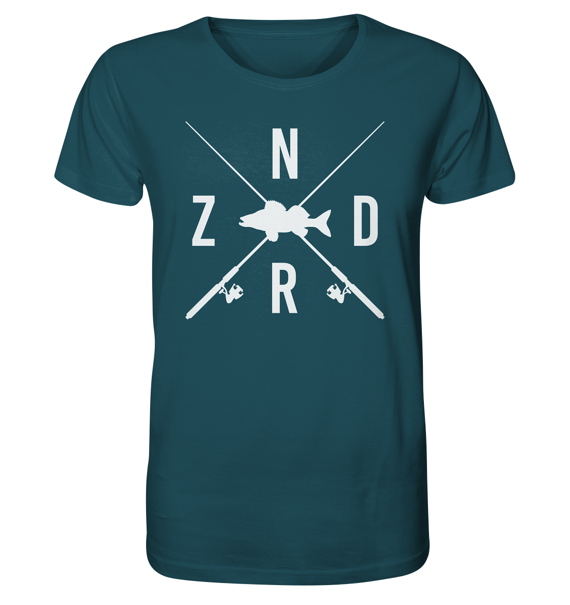 Zander gekreuzte Ruten - Männer Bio T-Shirt