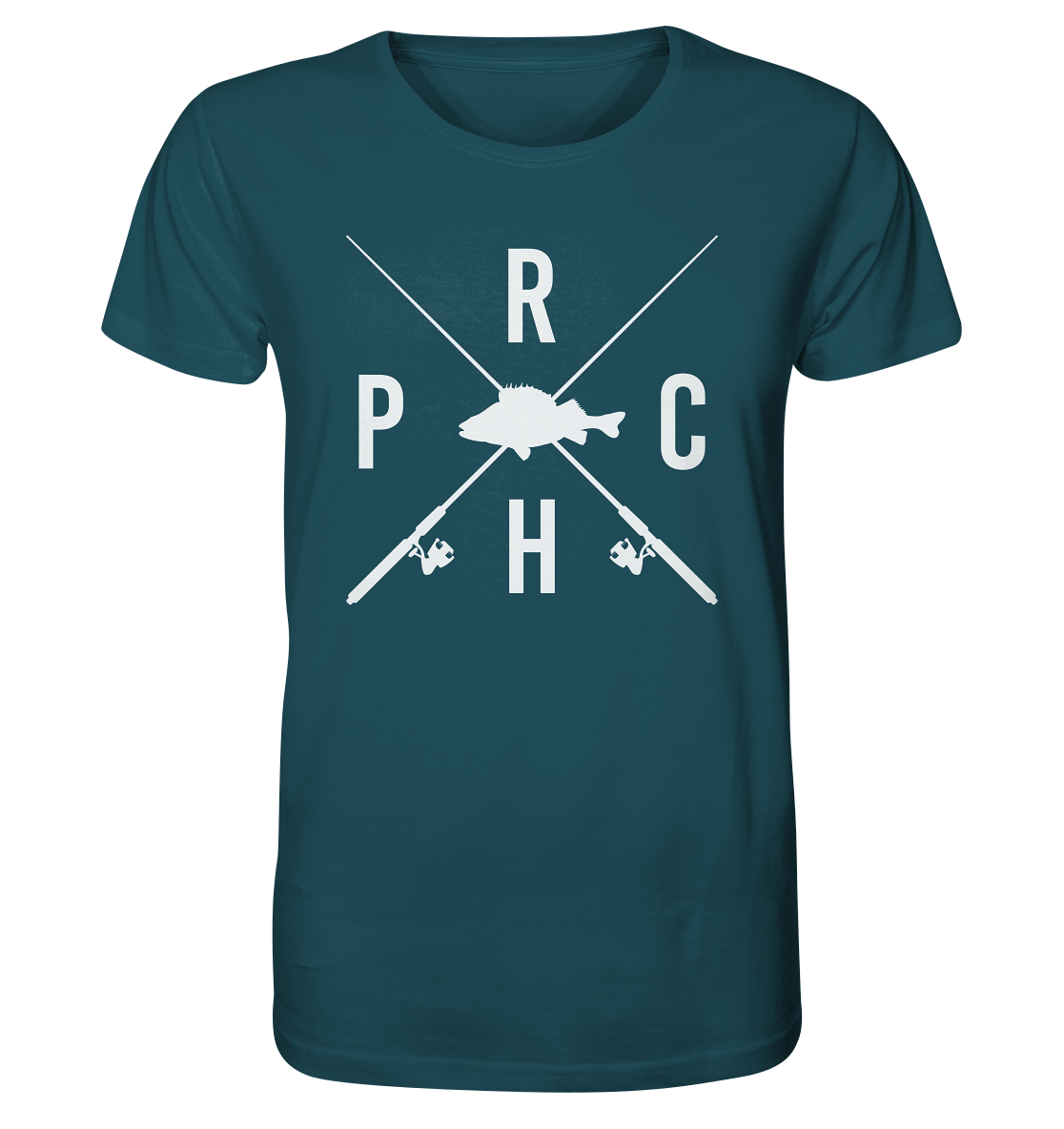 Perch gekreuzte Ruten - Männer Bio T-Shirt