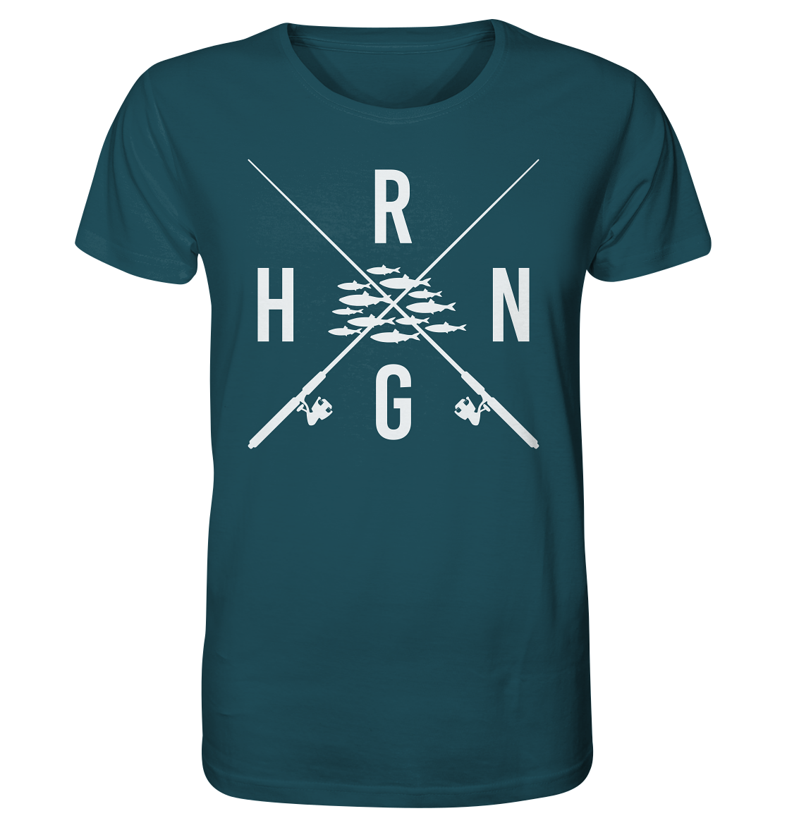 Hering Schwarm gekreuzte Ruten - Männer Bio T-Shirt