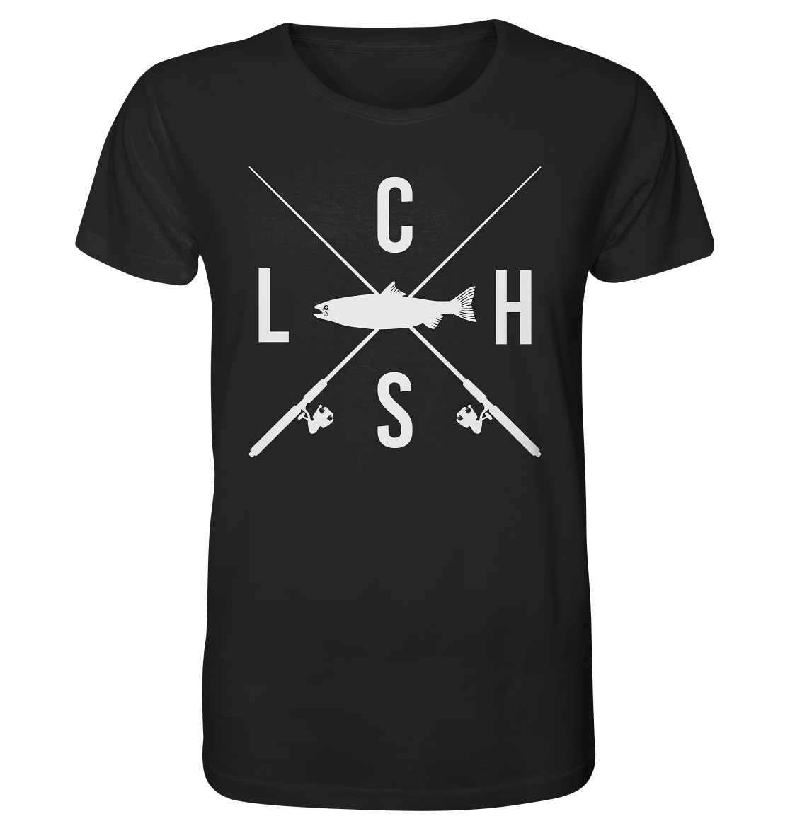 Lachs gekreuzte Ruten - Männer Bio T-Shirt