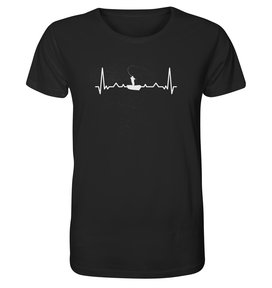 Herzschlag Angeln - Männer Bio T-Shirt