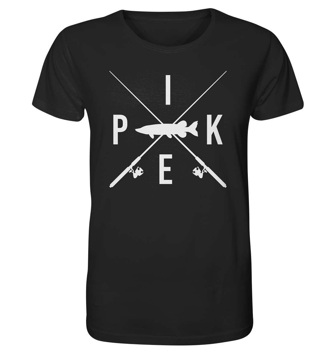 Pike gekreuzte Ruten - Männer Bio T-Shirt