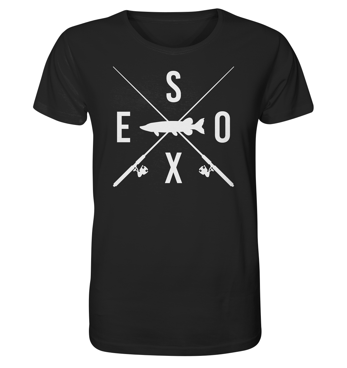 Esox gekreuzte Ruten - Männer Bio T-Shirt