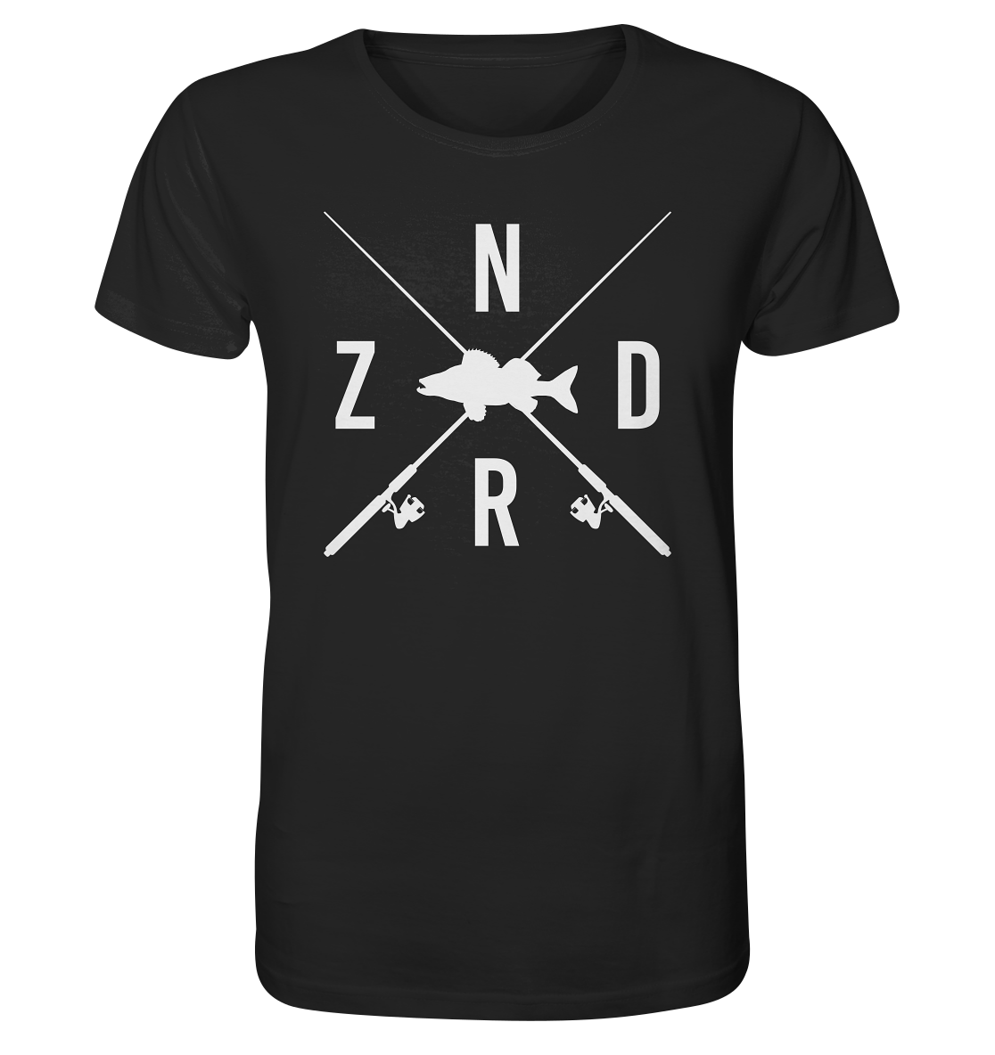 Zander gekreuzte Ruten - Männer Bio T-Shirt