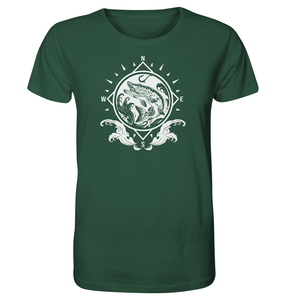 Hecht Himmelsrichtungen - Männer Bio T-Shirt