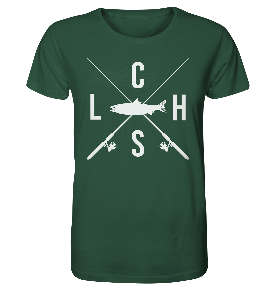 Lachs gekreuzte Ruten - Männer Bio T-Shirt