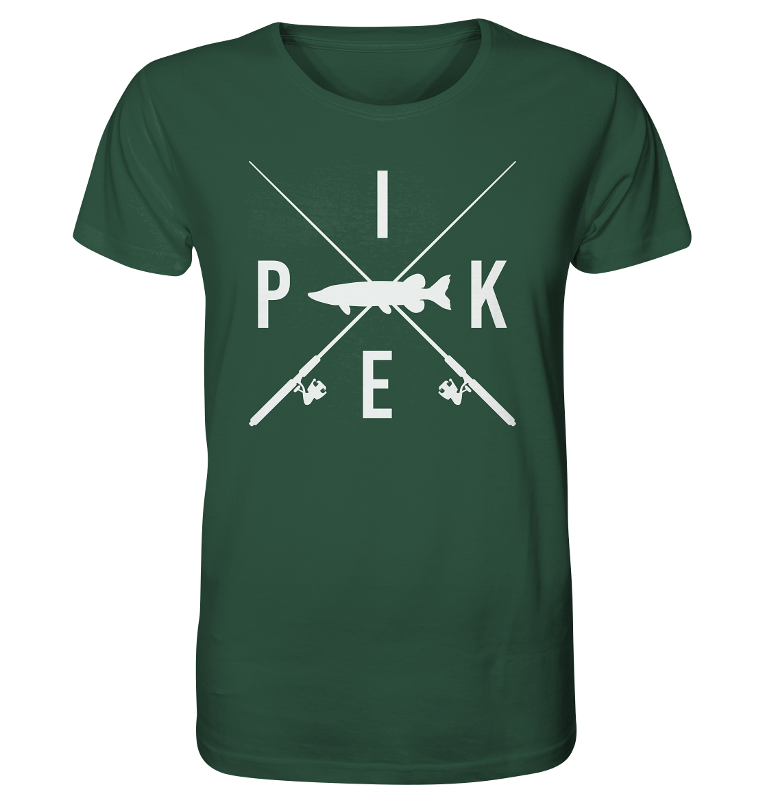 Pike gekreuzte Ruten - Männer Bio T-Shirt