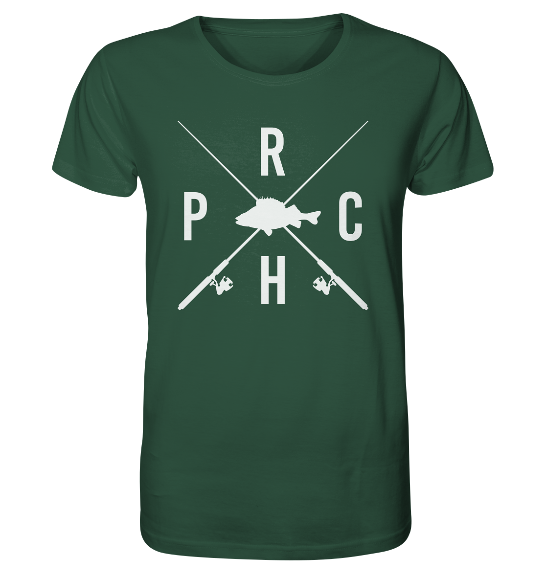 Perch gekreuzte Ruten - Männer Bio T-Shirt