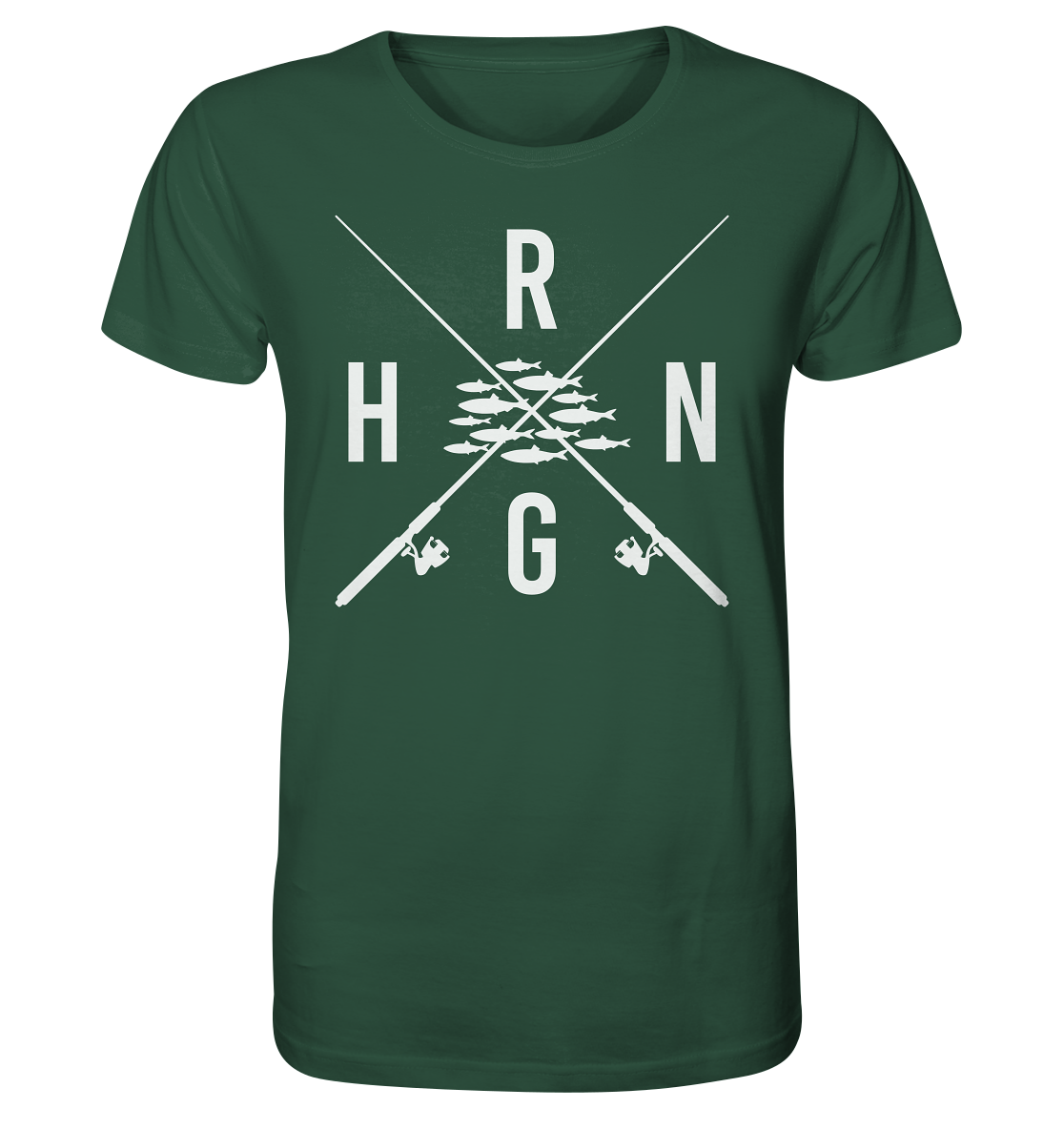 Hering Schwarm gekreuzte Ruten - Männer Bio T-Shirt
