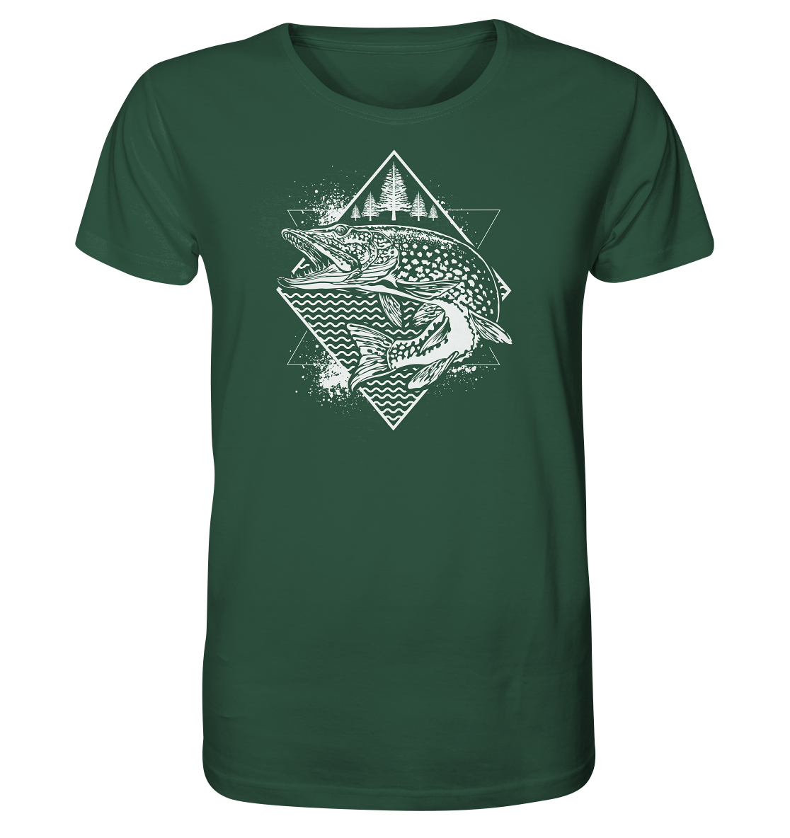 Hecht geometrisch - Männer Bio T-Shirt