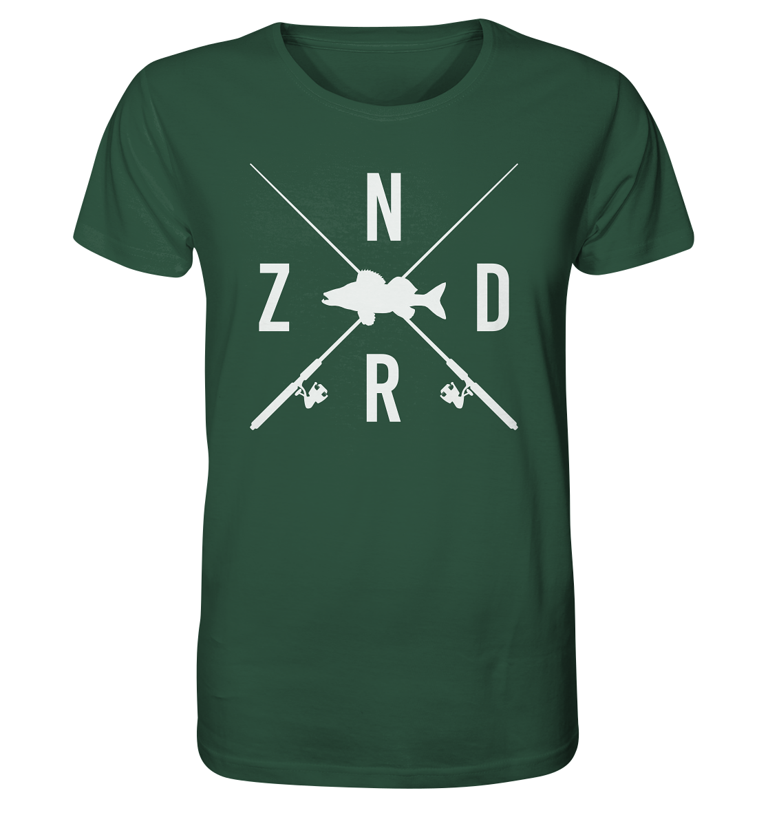 Zander gekreuzte Ruten - Männer Bio T-Shirt