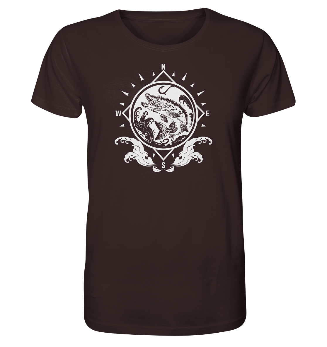 Hecht Himmelsrichtungen - Männer Bio T-Shirt