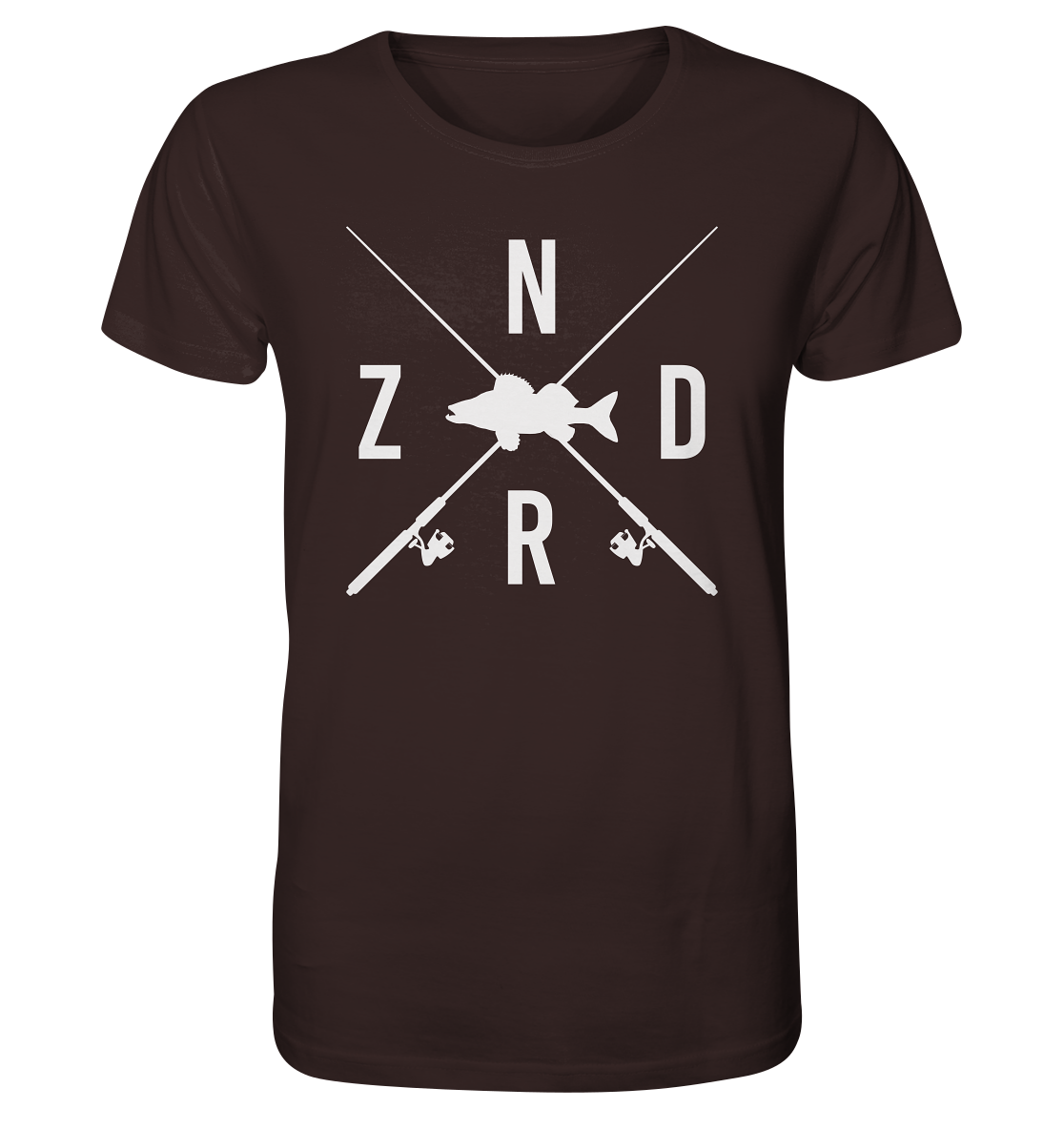 Zander gekreuzte Ruten - Männer Bio T-Shirt