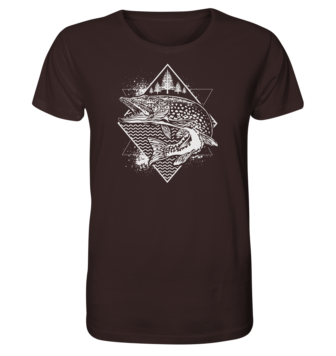 Hecht geometrisch - Männer Bio T-Shirt