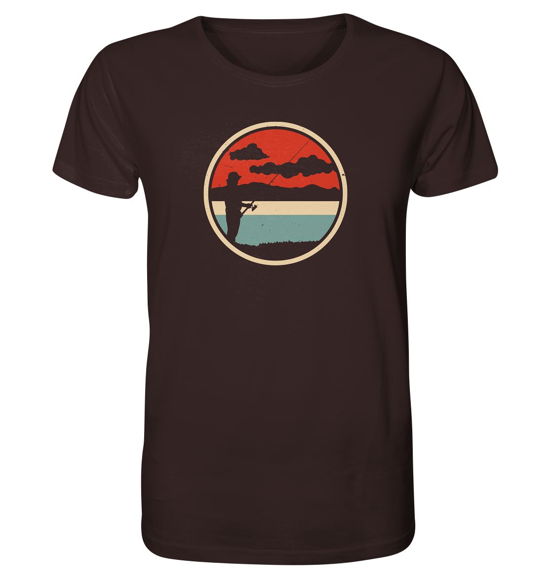 Angeln am Abend - Männer Bio T-Shirt