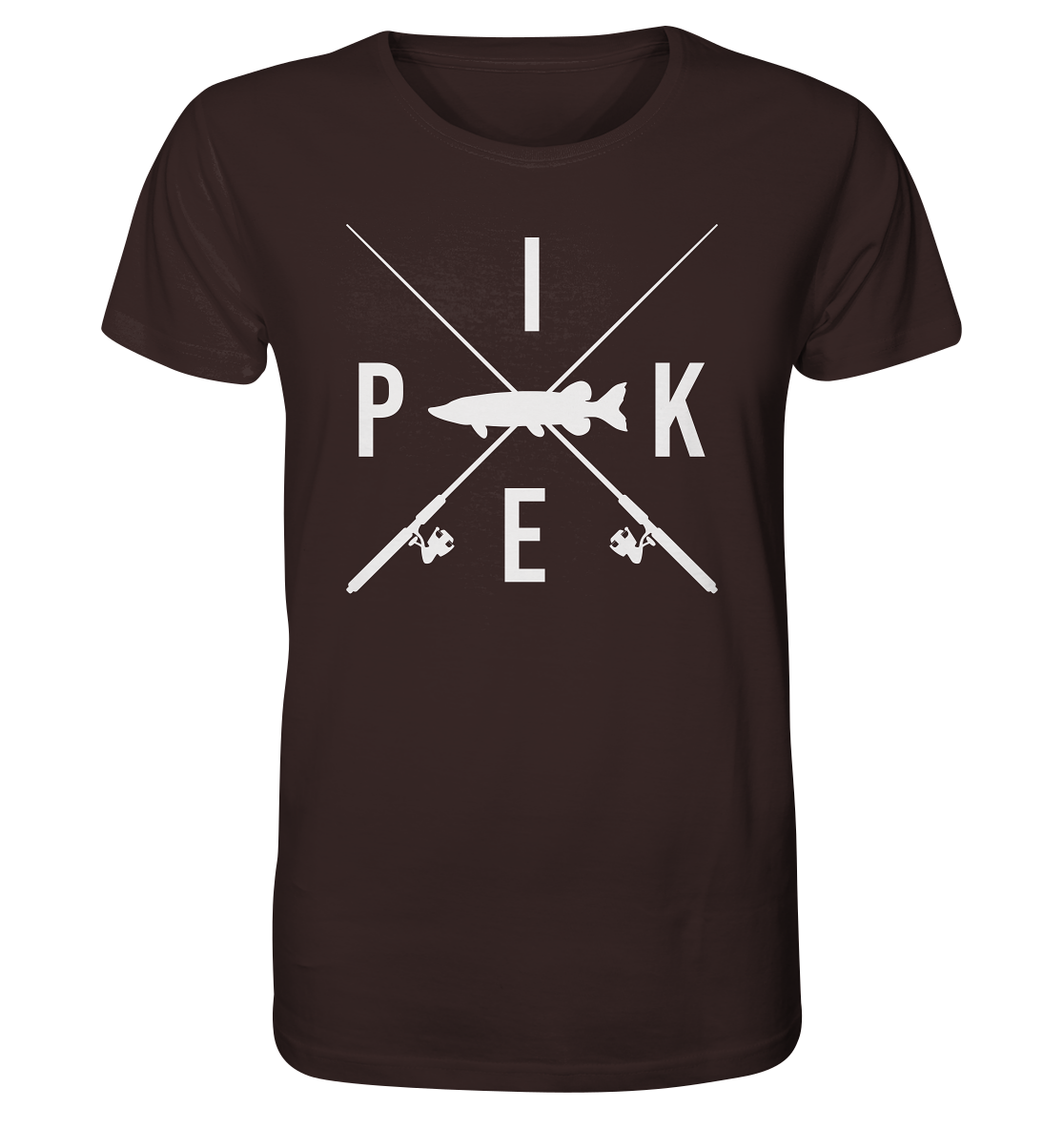 Pike gekreuzte Ruten - Männer Bio T-Shirt