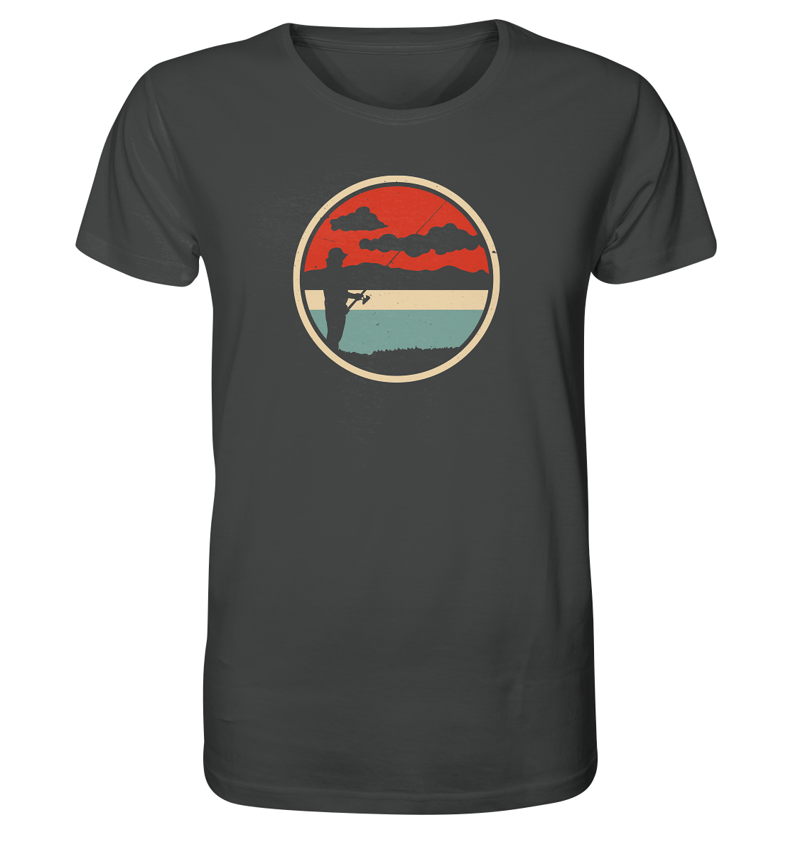 Angeln am Abend - Männer Bio T-Shirt