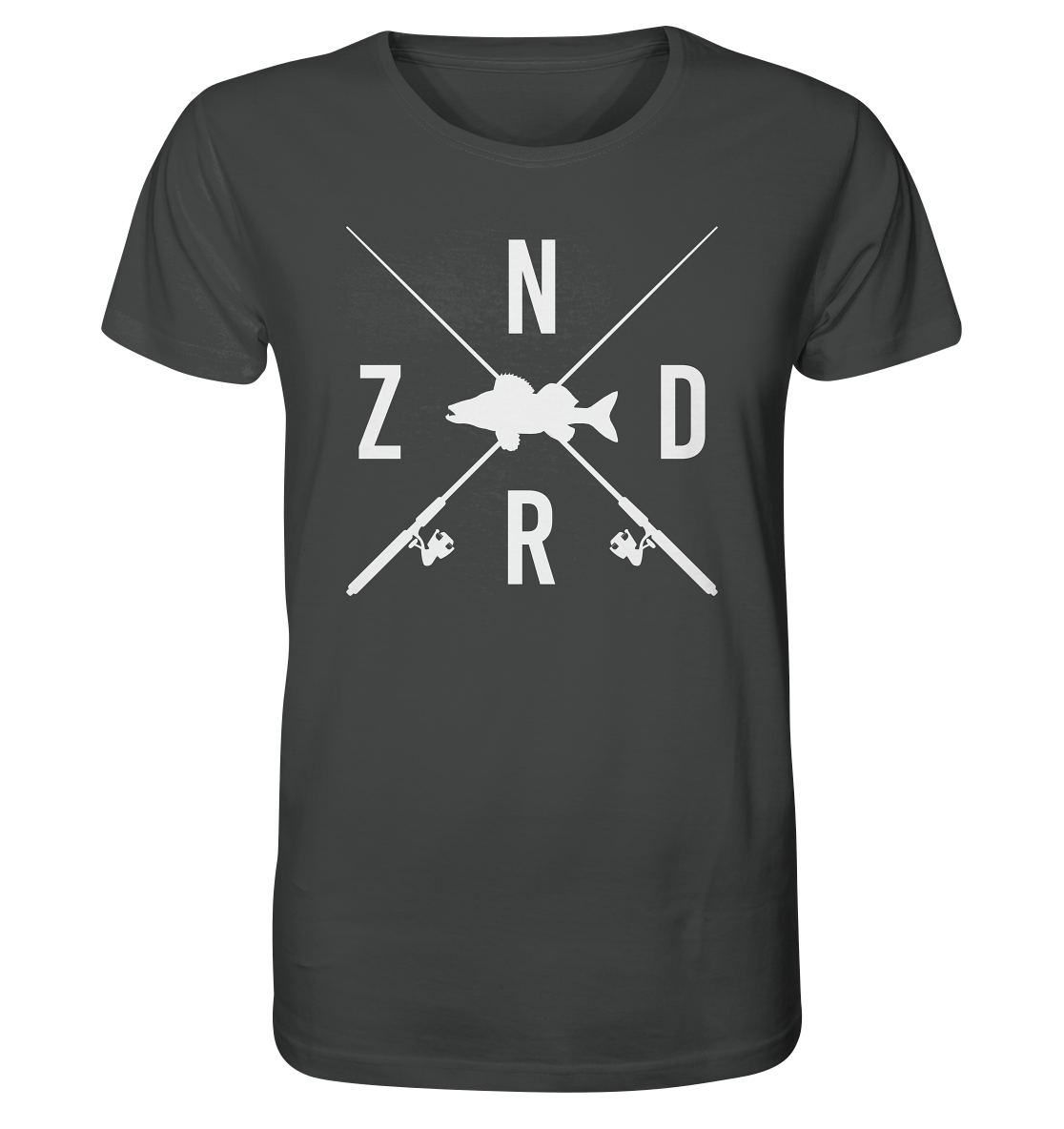 Zander gekreuzte Ruten - Männer Bio T-Shirt