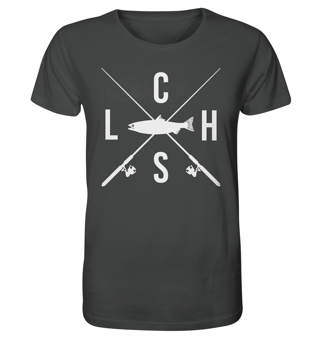 Lachs gekreuzte Ruten - Männer Bio T-Shirt