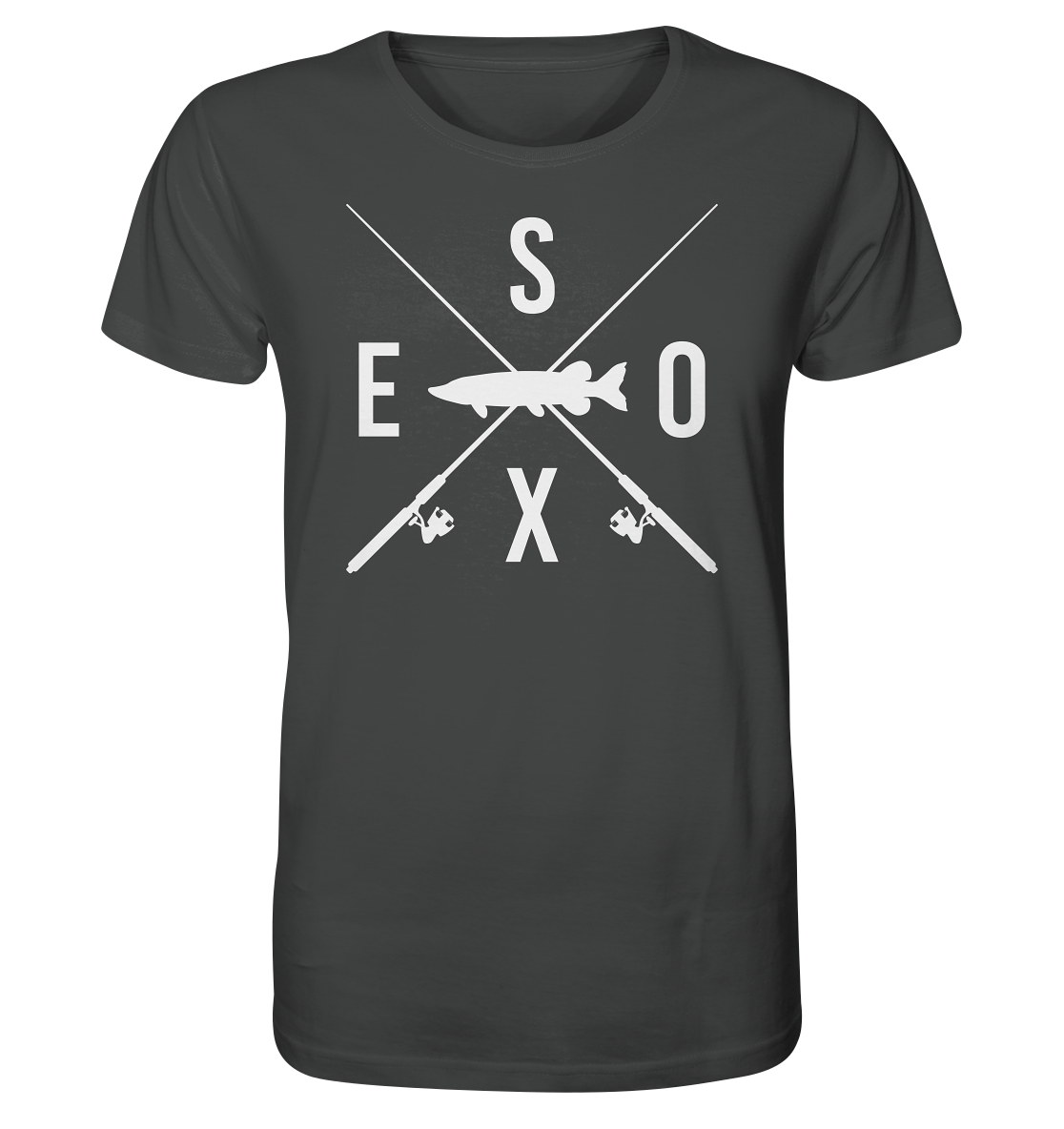 Esox gekreuzte Ruten - Männer Bio T-Shirt