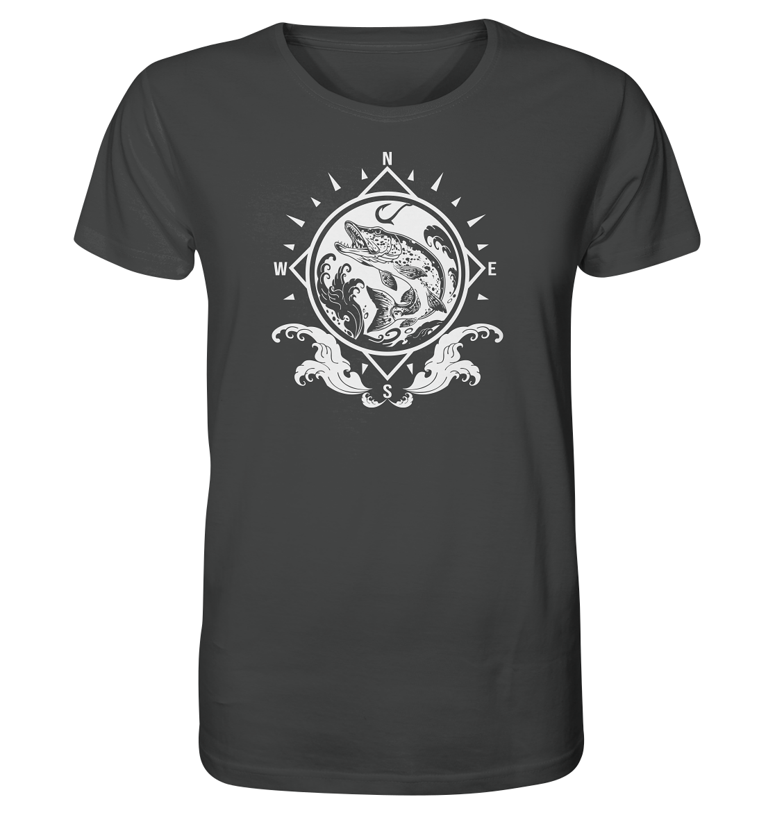 Hecht Himmelsrichtungen - Männer Bio T-Shirt