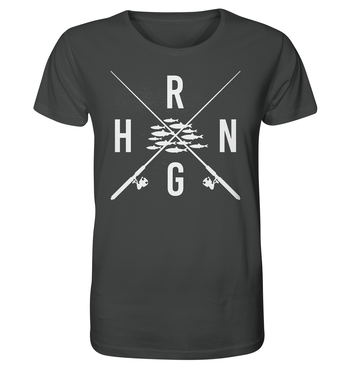 Hering Schwarm gekreuzte Ruten - Männer Bio T-Shirt