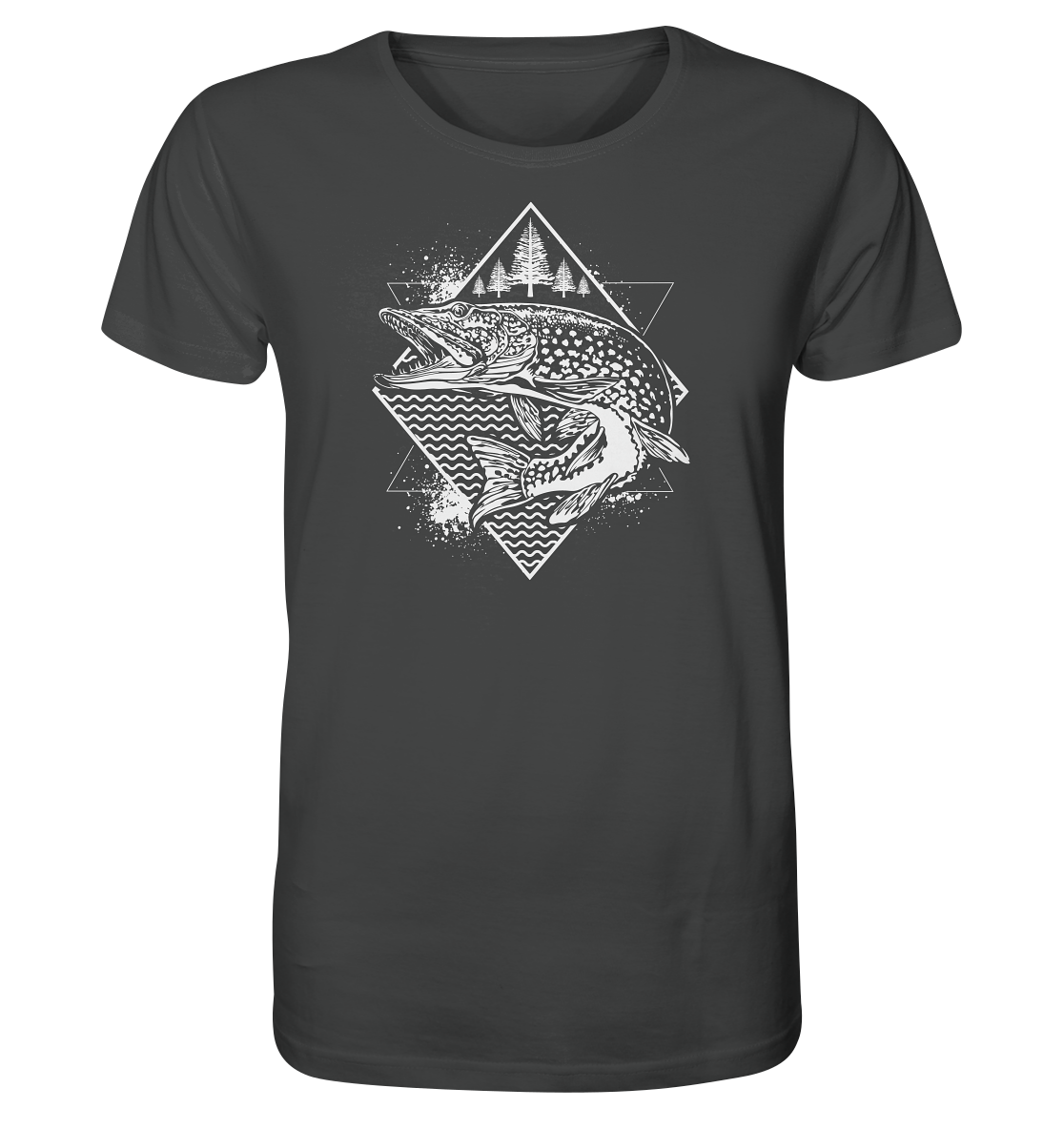 Hecht geometrisch - Männer Bio T-Shirt